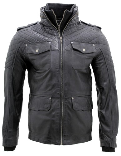 Veste matelassée cuir - veste,