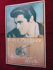 Plaque  métal en  relief ELVIS PRESLEY Jailhouse Rqck