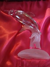 VINTAGE STATUE COLLECTION  FIGURINE EN CRICTAL DE DAUPHIN PHENIX