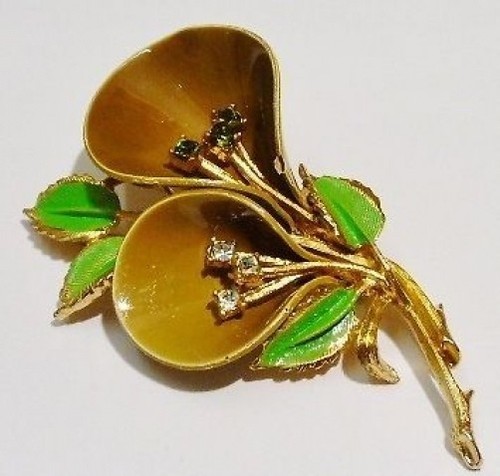 Broche ancienne floral couleur - floral,