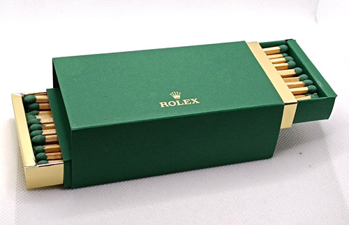 Boite allumettes rolex vert - allumettes,