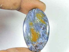 Cabochon ovale en pitersite naturel 21 x 35 mm pierre précieuse en vrac 25 ct...