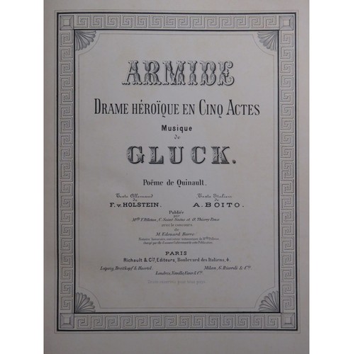 Gluck armide opéra - c.,