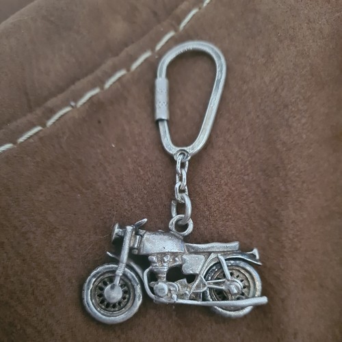 Porte clé moto argent - porte-clé,