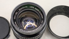 Minolta MC Rokkor-HG 2.8/35mm avec pare soleil dédié et filtre UV Hoya