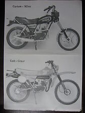  MOTO CYCLO MALAGUTI  CATALOGUE PROSPECTUS SALON 1982 CUSTOM 50 COLT CROSS 