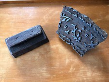 2 Tampons pour papier peint ancien Bois