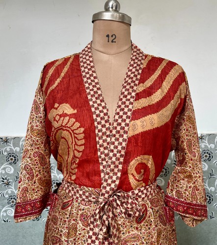 Robe kimono longue soie - robe,
