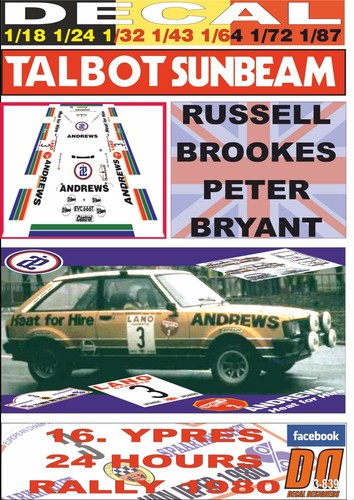 Decal talbot sunbeam lotus - talbot,
