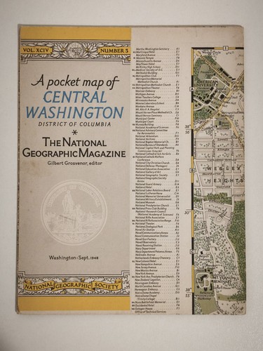 Carte national geographic - carte, 1948