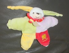 doudou lapin lapinou jaune vert rouge papillon doudou et compagnie