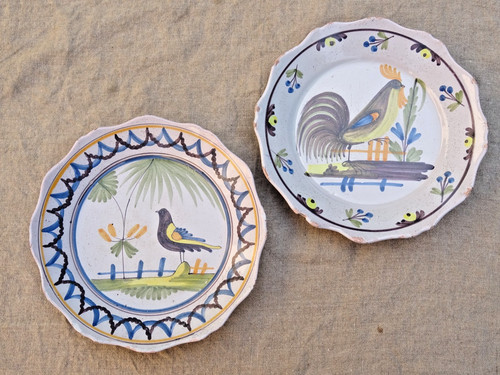 Assiettes faïence décor - 2,