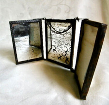 RARE MIROIR À 3 PANS ANCIEN