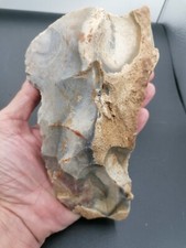Lower Paleolithic France Huge Acheulean Scraper Saw in flint Heidelbergensis