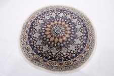 Tapis Fait Main Nain 9La Avec Soie Tapis Oriental 105 X 105 Cm Tapis Persan