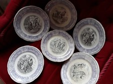 lot de 6 assiettes parlantes