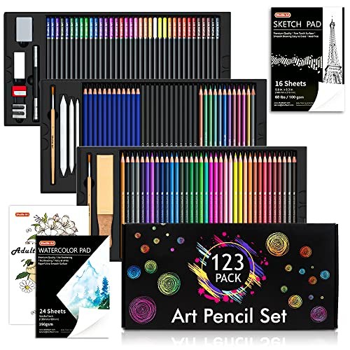 Lot 123 crayons couleur - de,