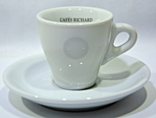 CAFES RICHARD 6 tasses expresso + soucoupes " perle noire "