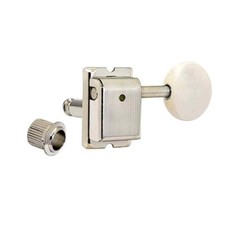 Mecanique Gotoh SD91-05MA Style Vintage Kluson Tele Strat 6L Nickel Bouton Blanc