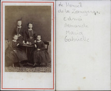 Les quatre soeurs Mensch Vintage albumen print CDV. Tirage albuminé  7
