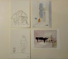 4 carte postale postcard Sempé 