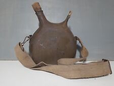 Rare Gourde Francaise 1877 WW2 Marron Sangle Tissu Terrain - Matériel Original