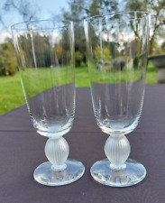 Paire Flûtes Champagne Cristal Lalique Langeais