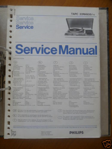 Service manuelle philips tapc - manuelle,