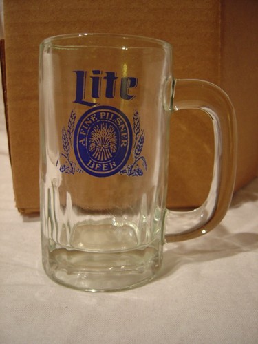 Miller lite beer glass - glass, mug