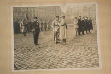 TIRAGE PHOTO	argentique France	COMMEMORATION MILITAIRE	17X22cm	1960