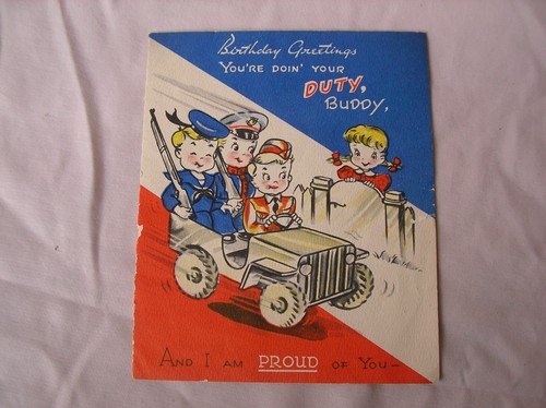 Ww2 carte voeux - us,