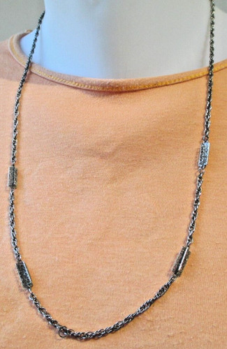 Ancien collier chaine plaqué - collier,