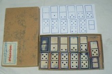 Lot de 12 tampons Scolaires anciens PIERRON + boite, les dominos  SCRAPBOOKING 