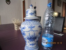 Vase Potiche Delft Fabrique du Romain Pieter Van Marum Décor Insectes  XVIII eme