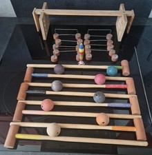 CROQUET DE SALON JEU ANCIEN BOIS