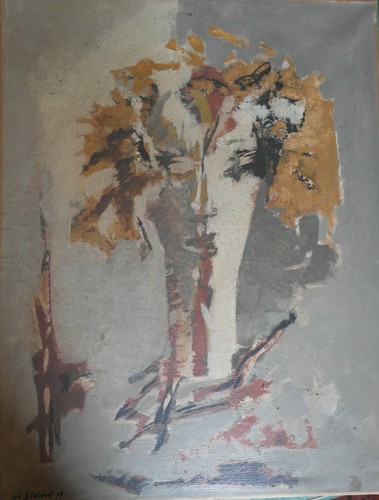 Bedard huile sur carton - sur,