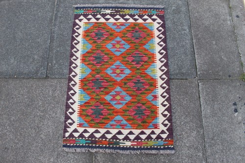 Tapis kilim vintage fait - tapis,