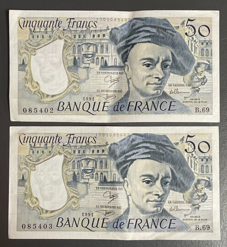 Lot billets 50 francs - lot, de