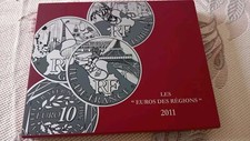 COFFRET EURO DES REGIONS 2011 avec 27 Pieces DE 10 EUROS
