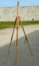 -ANCIEN CHEVALET de PEINTRE CHEVALET DE CAMPAGNE PLIABLE BOIS COLLECTION DECO  D