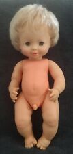POUPÉE sexuée CLODREY Dernier Né Garçon Bébé blond yeux bleus 36 cm 1969-1970