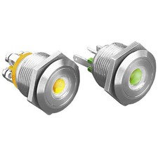 Interrupteur Anti-Vandale SPST 24V CC 50mA Point Rouge Bulgin MPI001/TERM/RD