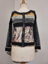 LULU.H VINTAGE TOP ZIPPÉ MESH LAINE BI MATIERE 