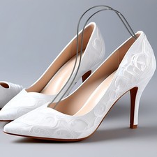  2 Pcs Stand Exposant Les Talons Hauts Rack D'écran De Chaussures