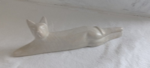 Sculpture chat pierre - sculpture, chat,