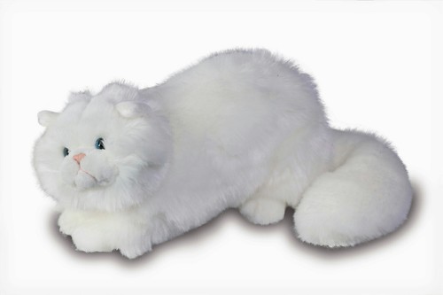 Peluche chat blanc 30 - chat,