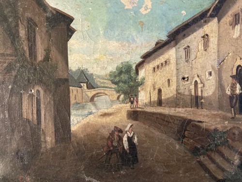 Peinture huile sur - huile, toile