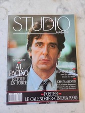 STUDIO MAGAZINE - poster cinéma al pacino barr malkovich  1989 - numéro 33