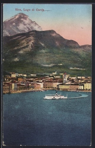 Carte postale riva - postale, lac