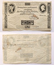 Assignat 25 LIVRES 1792 -